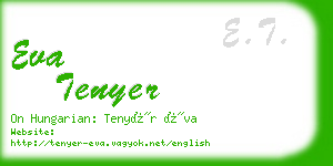 eva tenyer business card